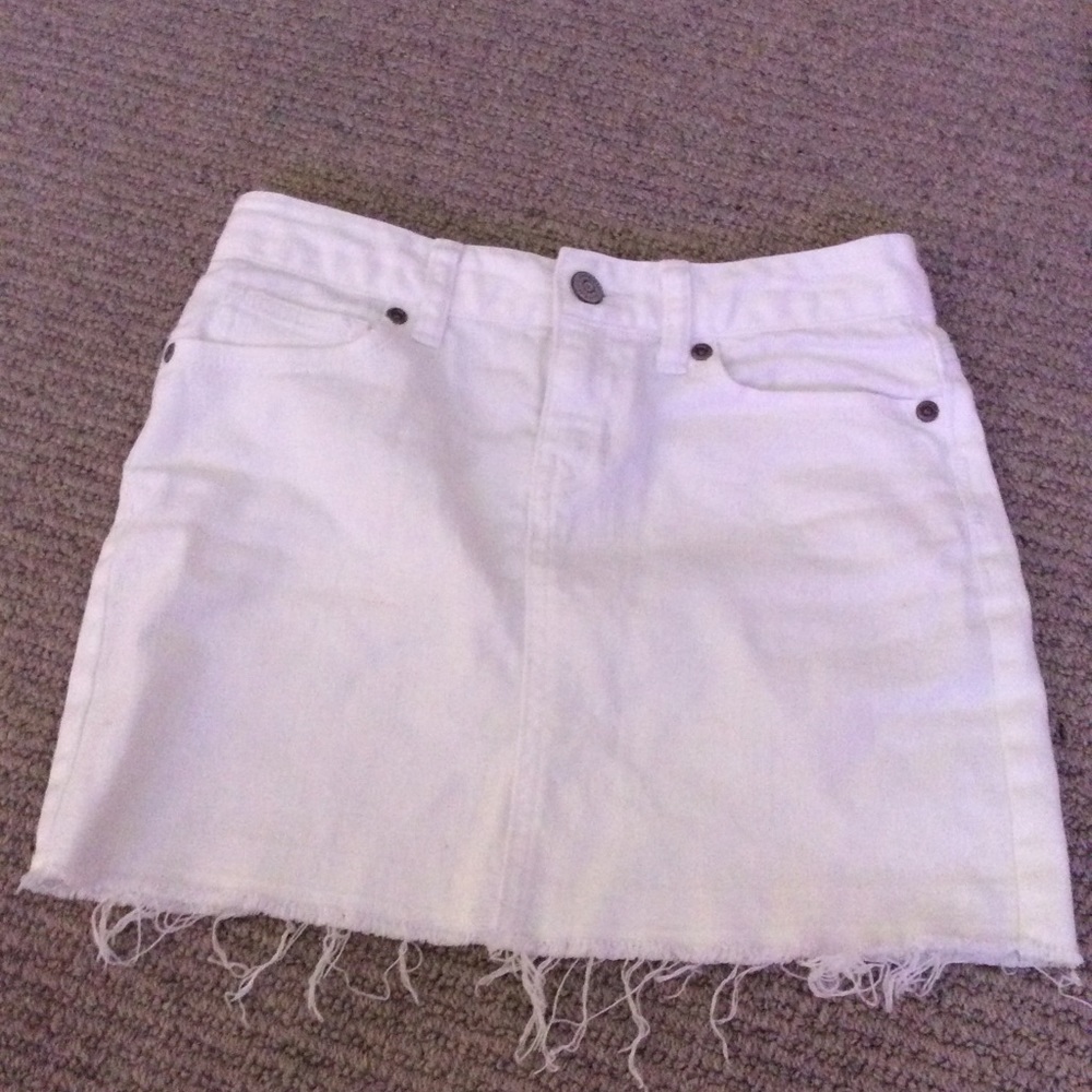 white jean skirt